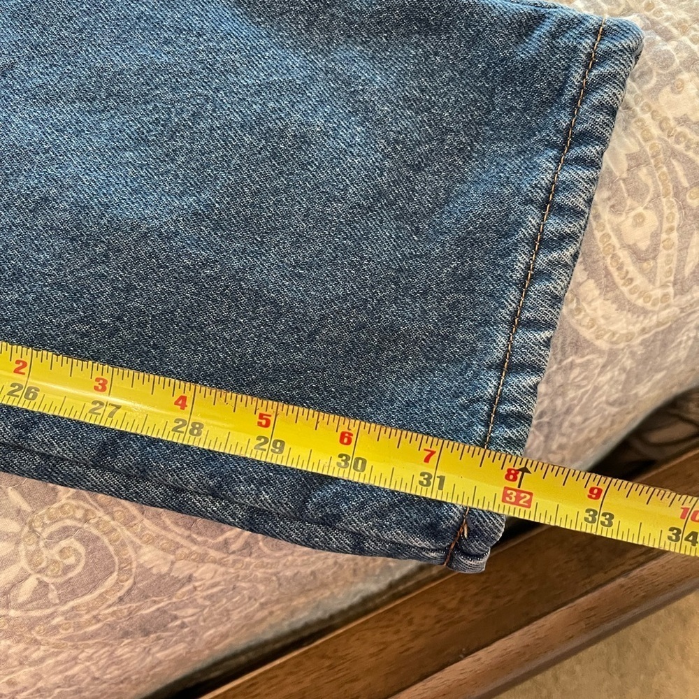 LL Bean Original Fit Relaxed Fleece Lined Jeans Denim Women's Size 10 tall - Picture 7 of 10